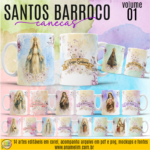 ESTAMPA SANTAS CATÓLICAS BARROCO - Imagem 2