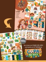 São João 2026 - Combo Ilustrações e Papéis + BRINDE (copa junina) - Imagem 4