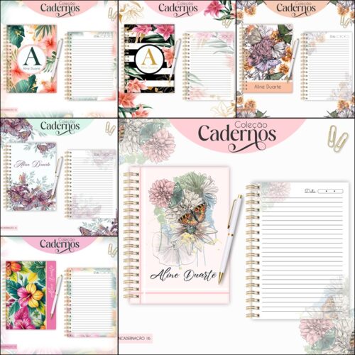 Kit Artes para Caderno e arte canecas