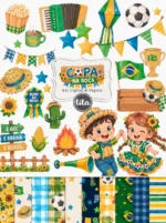 São João 2026 - Combo Ilustrações e Papéis + BRINDE (copa junina) - Imagem 3
