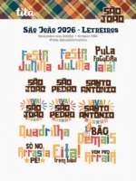 São João 2026 - Combo Ilustrações e Papéis + BRINDE (copa junina) - Imagem 9