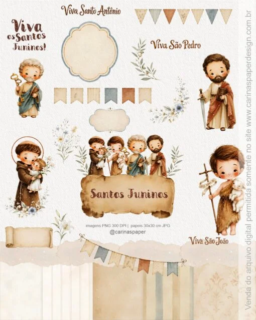1-1-510x639 Kit Digital Ilustrações Santos Juninos - Imagem 1