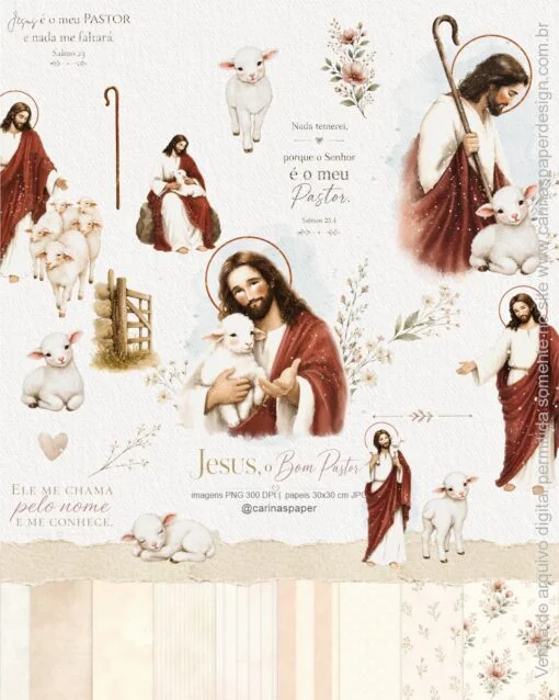 1-8-510x638 Kit Digital Ilustrações Jesus o Bom Pastor 1 - Imagem 1