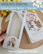 Arquivo Caixa + Sacola para Terços Sagrada Familia