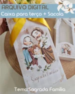 Arquivo Caixa + Sacola para Terços Sagrada Familia - Imagem 2