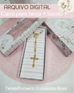 Arquivo Caixa + Sacola para Terço Eucaristia Rosa - Imagem 3