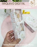 Arquivo Caixa + Sacola para Terço Eucaristia Rosa - Imagem 4