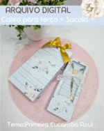 Arquivo Caixa + Sacola para Terço Eucaristia Azul