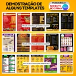 Pack 34 Templates de Cardápios Editáveis no Canva - Imagem 2