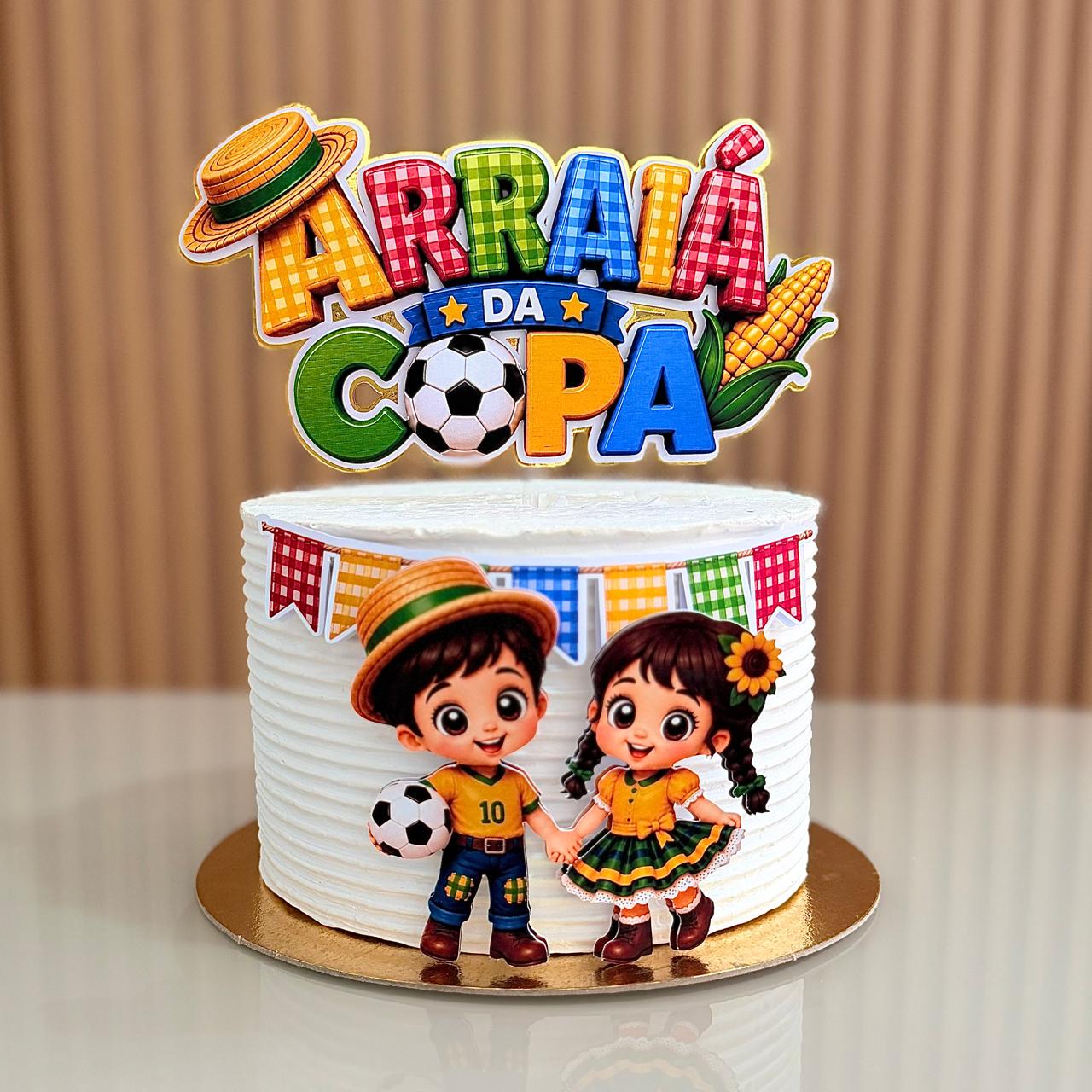 ARRAIÁ DA COPA Arquivo de Corte Topo de Bolo ARRAIÁ DA COPA - Imagem 1