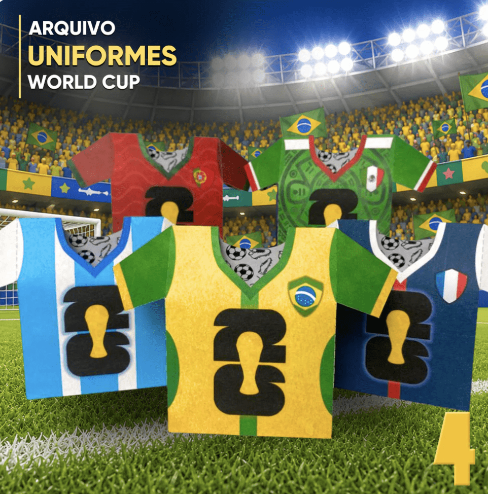 CAIXA UNIFORME MUNDIAL FUTEBOL ARQUIVO CAIXA UNIFORME MUNDIAL FUTEBOL - Imagem 1