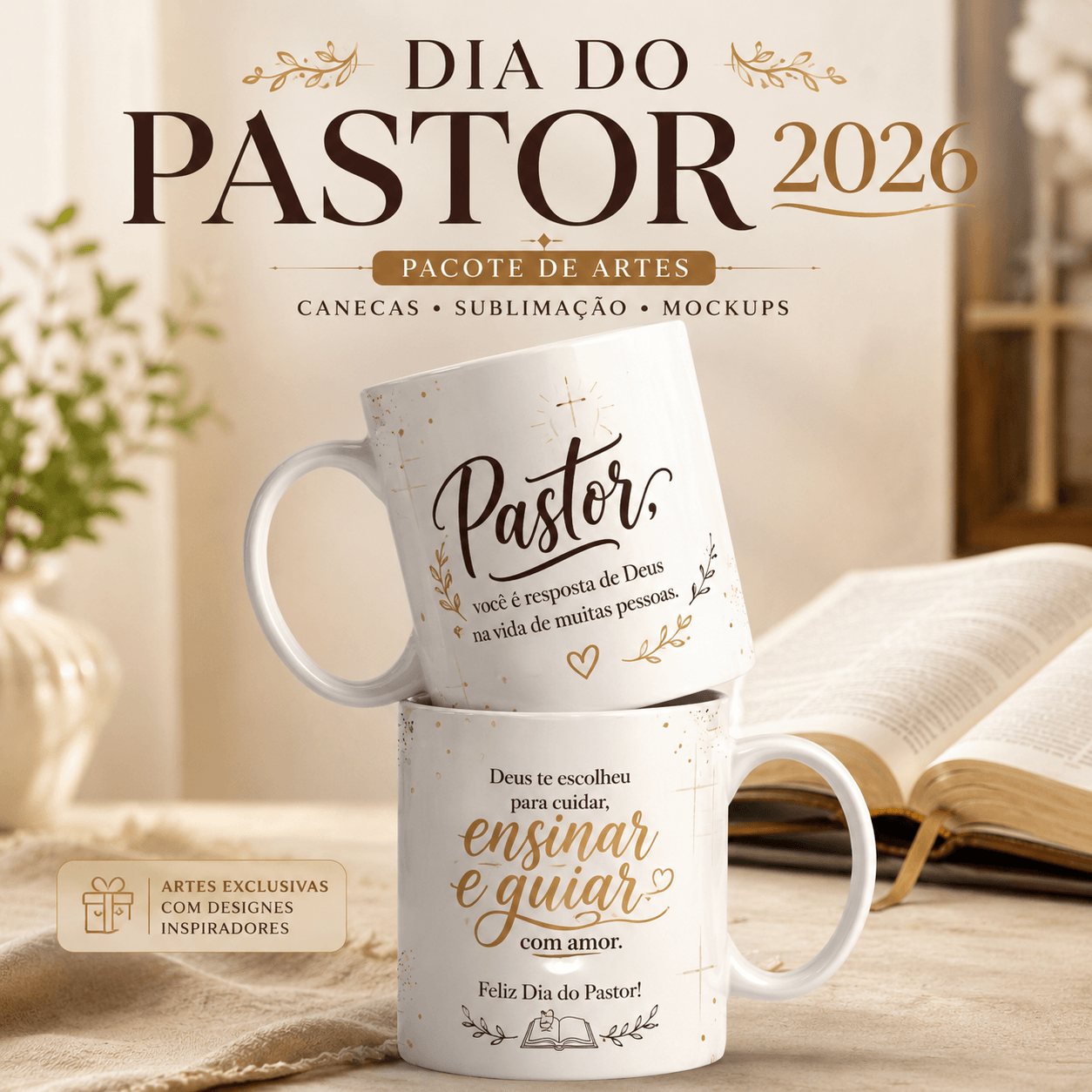 CAPA Arquivo Caneca Dia do Pastor - Imagem 1