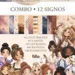 Signos do Zodíaco - Combo Ilustrações e papéis