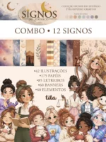 Signos do Zodíaco - Combo Ilustrações e papéis
