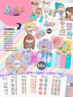 Signos Cute - Combo Ilustrações e papéis