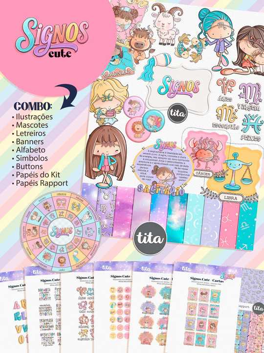 combo_2cdf5270-e3e3-49c5-8783-db7e5d6beac3_540x Signos Cute - Combo Ilustrações e papéis - Imagem 1