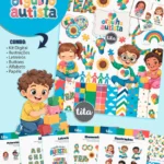 Orgulho Autista - Combo de Ilustrações e Papéis