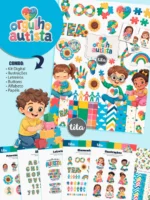 Orgulho Autista - Combo de Ilustrações e Papéis