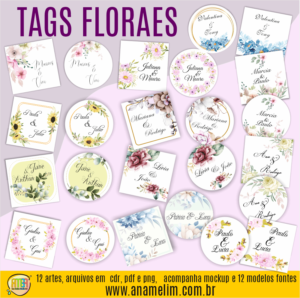 cpa-tags-floraes Artes Tags Florais - Imagem 1
