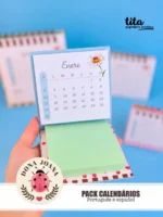 Dona Joana - Pack Calendários ( português e español) + Vídeo aula - Imagem 2