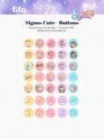 Signos Cute - Combo Ilustrações e papéis - Imagem 4
