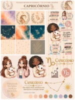 Signos do Zodíaco - Combo Ilustrações e papéis - Imagem 10