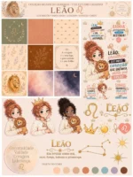 Signos do Zodíaco - Combo Ilustrações e papéis - Imagem 8