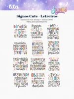 Signos Cute - Combo Ilustrações e papéis - Imagem 6
