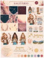 Signos do Zodíaco - Combo Ilustrações e papéis - Imagem 2