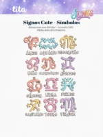 Signos Cute - Combo Ilustrações e papéis - Imagem 8