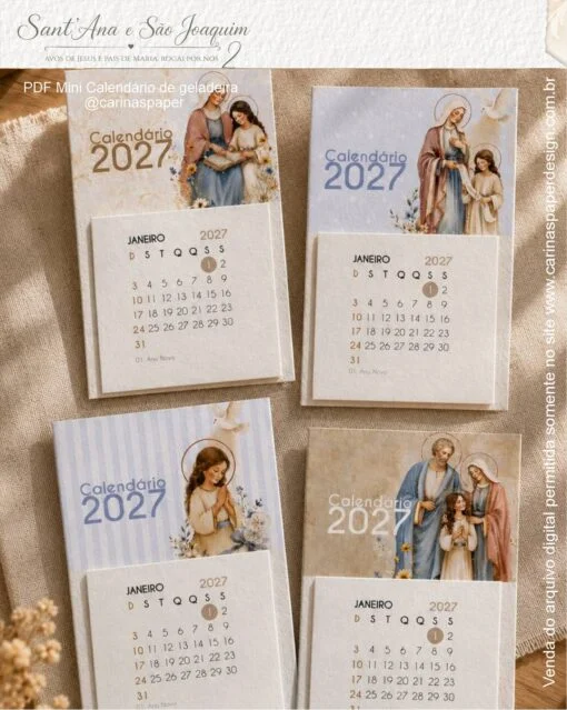 1-3-510x639 Calendário mini Imã de geladeira Santana e São Joaquim 2027 - Imagem 1