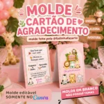 Molde Cartão de Agradecimento