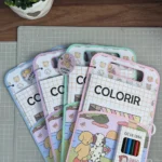 Arquivo Álbum de figurinhas + bolsinha para caderno