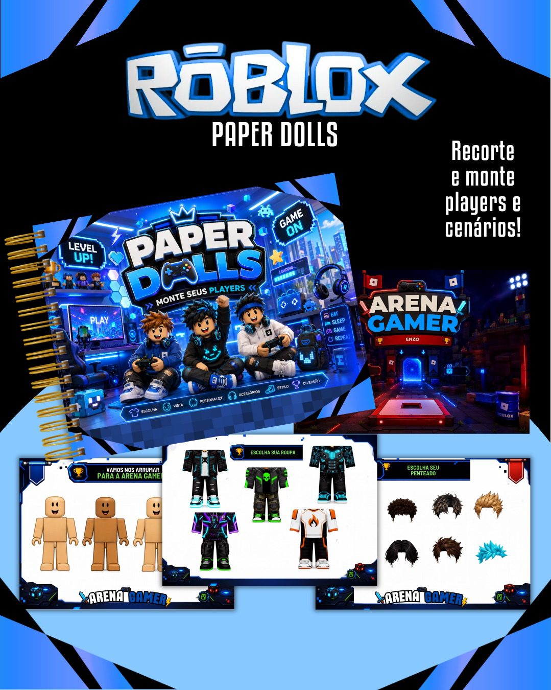 4) ROBLOX Livrinho Colorido Paper Dolls Roblox - Imagem 1