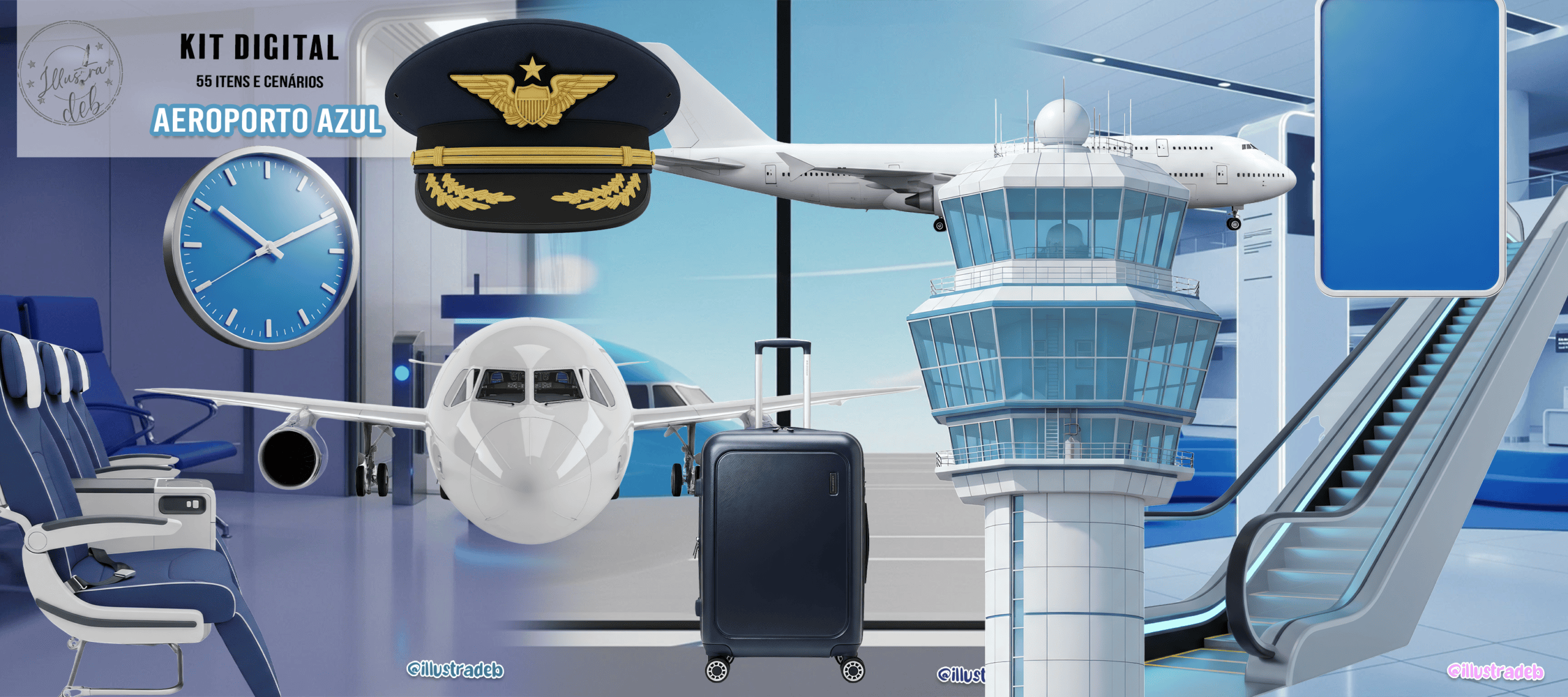Aeroporto_Azul Kit Digital Aeroporto Azul - Imagem 1