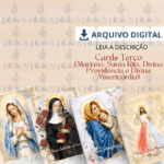 Kit Cards Terços: Mariano, Santa Rita, Divina Providência e Divina Misericórdia