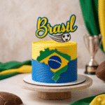 Arquivo de Corte Topo de Bolo Futebol- Brasil