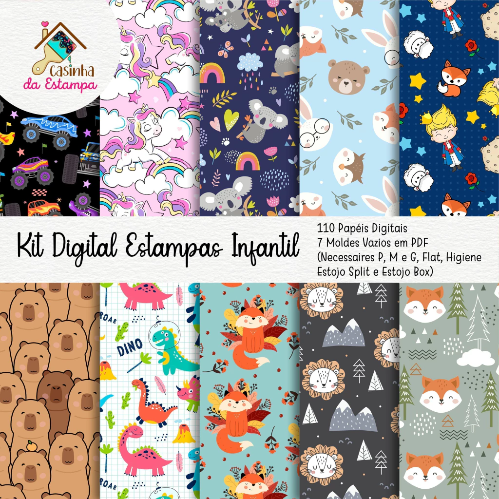 Kit Digital - Estampas Infantil Kit Digital - Estampas Infantil - Imagem 1