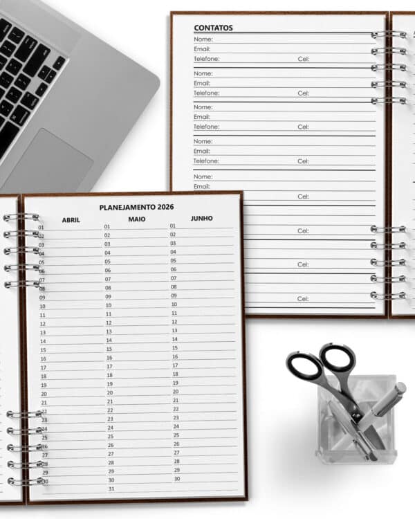 Arquivo Agenda Executiva 2027 tamanho 20 x 27.5 cm A4 com 1 dia por página - Imagem 2