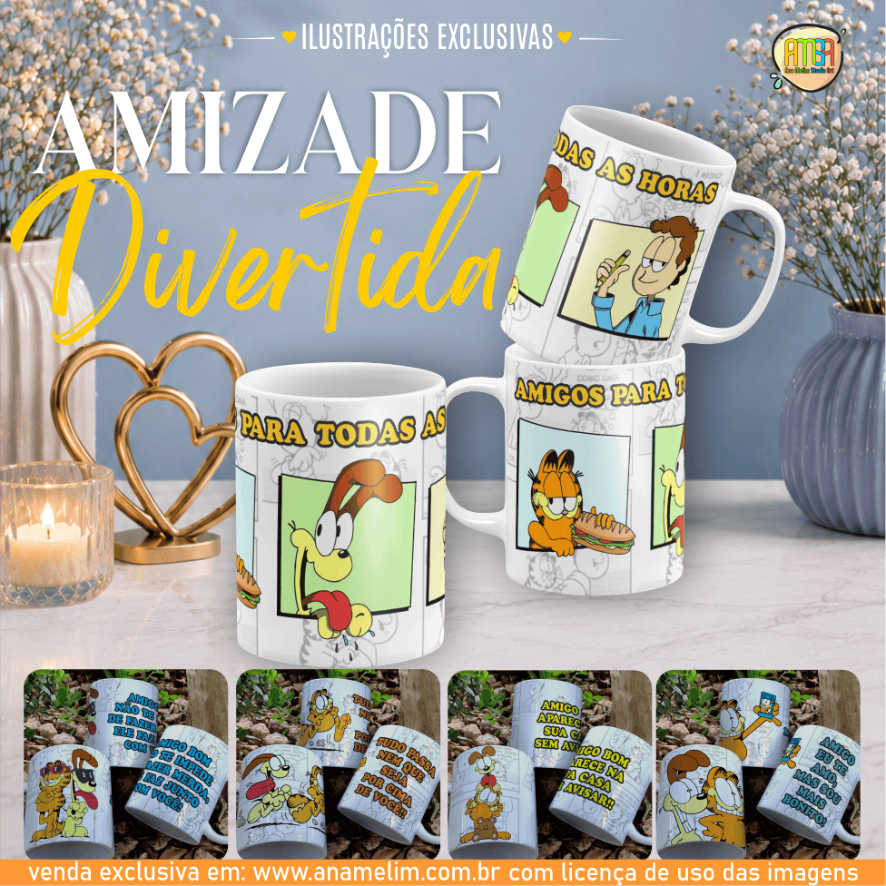 capa 1 amizade ESTAMPAS AMIZADE DIVERTIDA CANECA - Imagem 1