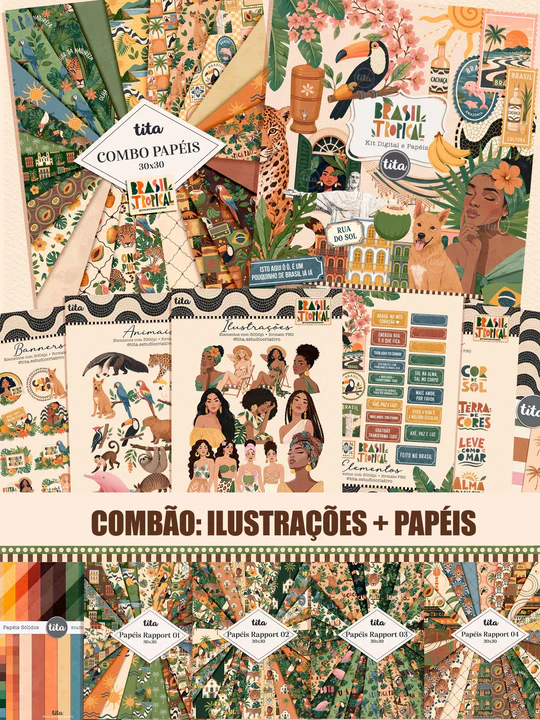 combaoilustepapeis_540x Brasil Tropical - Combão Ilustrações + Papéis - Imagem 1