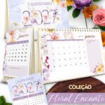 Arquivo Kit Calendários de Mesa 2027 A5 A6 e Calendário Marca Página Coleção Encanto