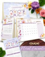Arquivo Kit Calendários de Mesa 2027 A5 A6 e Calendário Marca Página Coleção Encanto