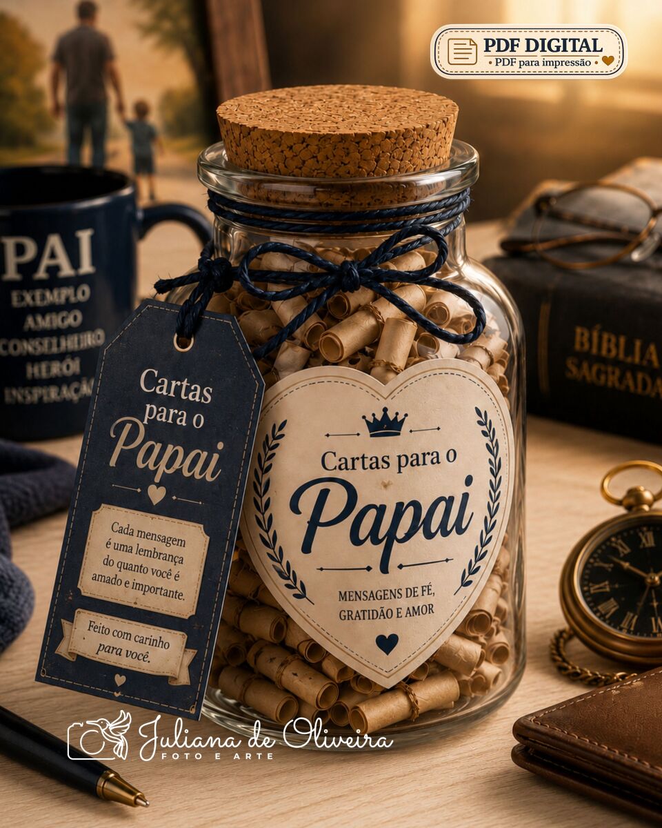 large Artes para Pote de Mensagens – Cartas para o Papai - Imagem 1