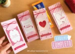 Porta chocolate com mensagem ímã - Dia dos Namorados