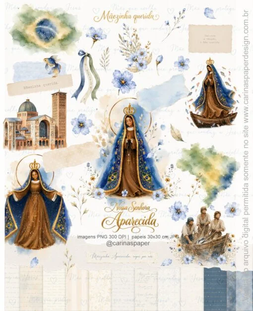 1-510x627 Kit Ilustrações Nossa Senhora Aparecida 7 - Imagem 1
