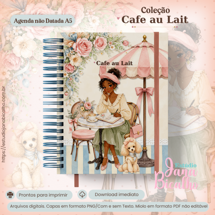 10-Colecao-Cafe-au-Lait Agenda não Datada A5 Coleção Cafe au Lait - Imagem 1