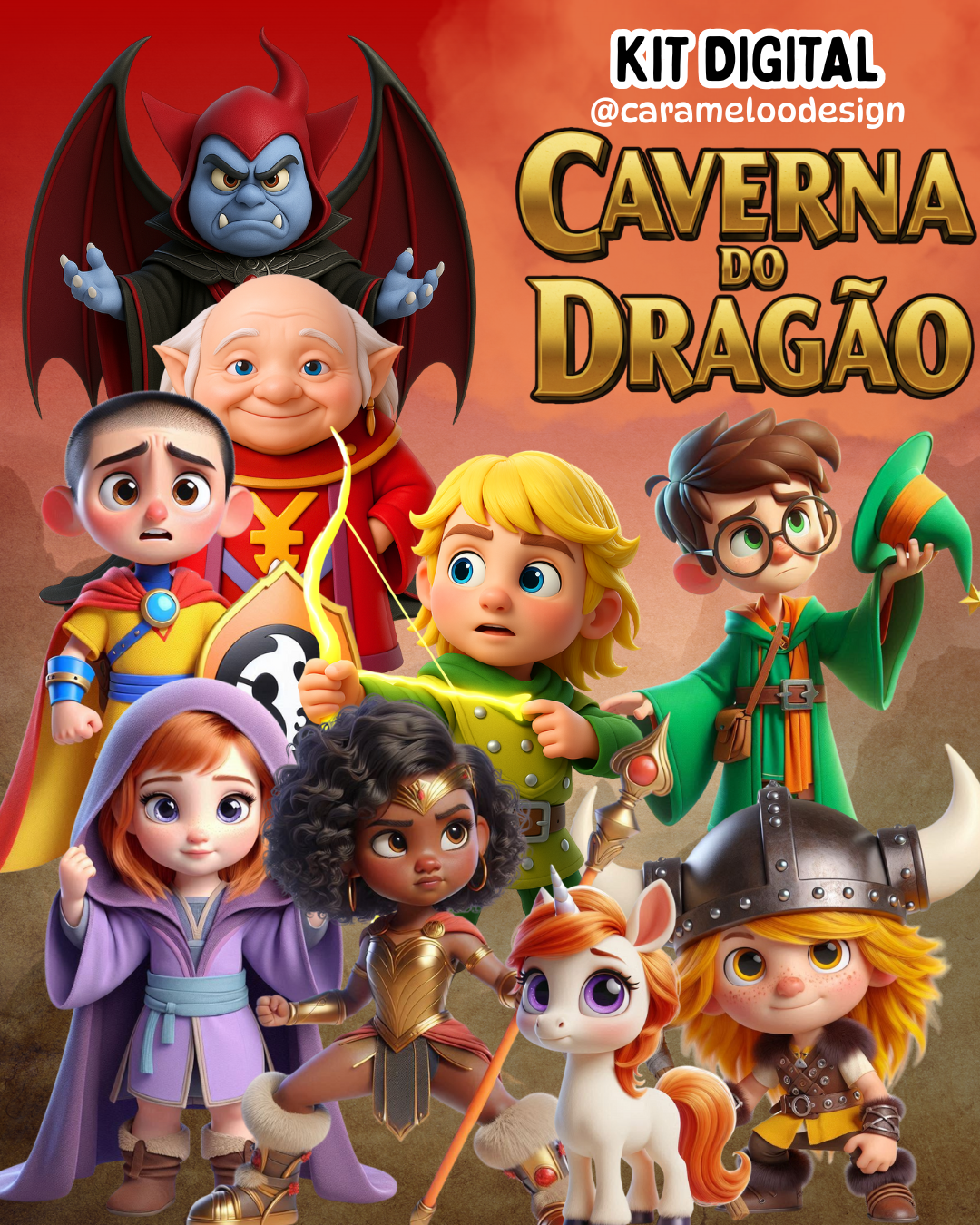 11 Kit Digital Caverna do Dragão - Imagem 1