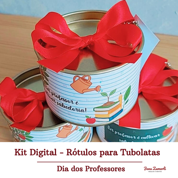 20 Kit Digital Rótulo para Tubolata - Dia dos Professores - Cultivar2 - Imagem 1
