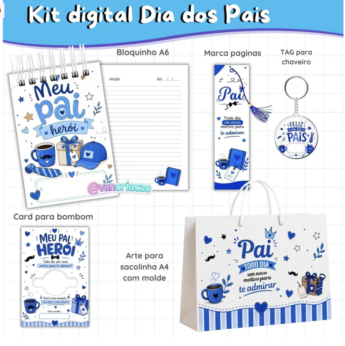 KIT DIA DOS PAIS Arquivo Digital dia dos Pais - Imagem 1